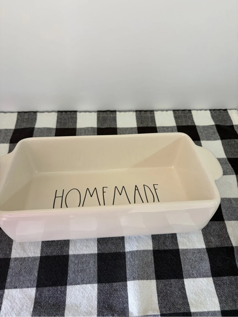 Rae Dunn Ceramic “Homemade” Rectangular Loaf Baker Baking Dish.